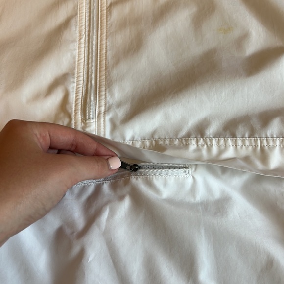 Champion Men’s Windbreaker Drawstring Jacket- Big and Tall Hoodie Anorak- White - Picture 3 of 8